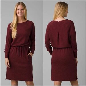 Prana Sunrise sporty lightweight buttery soft Dress maroon medium new